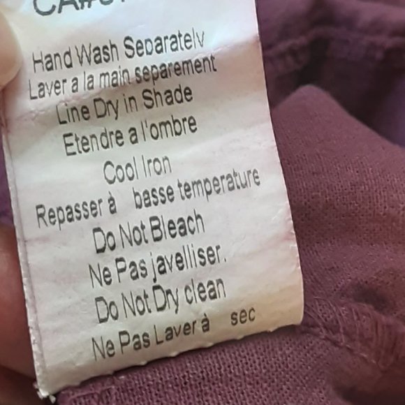 Civico 51 New! Made in Italy Burgundy Wide Linen Cotton Tie-Waist Pants Size 1X - Picture 16 of 16